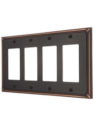 Imperial Bead Quad GFI Cover Plate